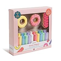 U Brands U Play Donut Chalk Playset, Washable, Multicolored with 3 Shaped Pieces and 24 Sticks