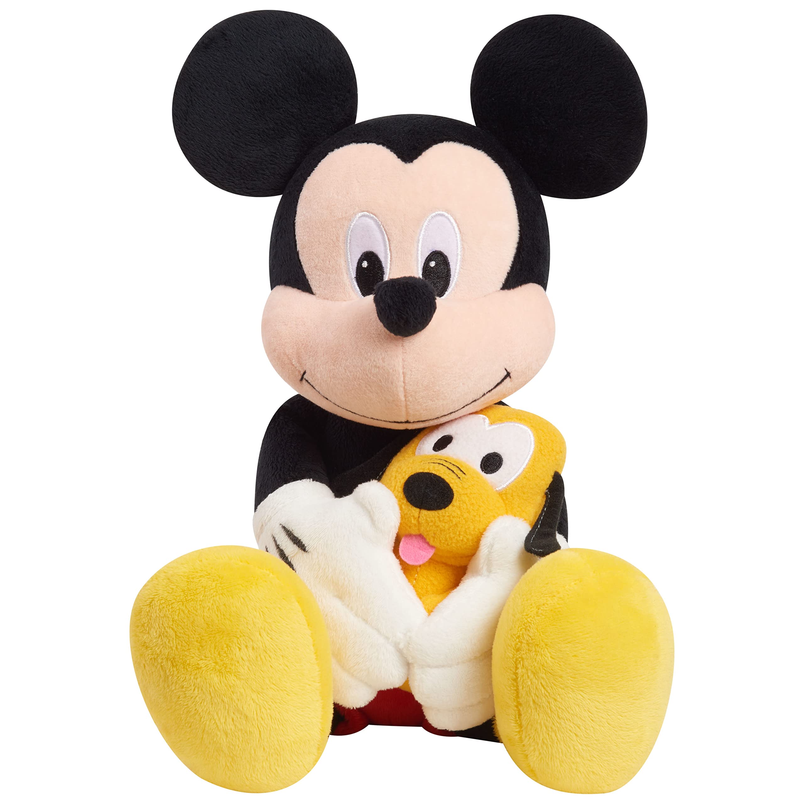 DISNEY CLASSIC Lil Friends Mickey Mouse and Pluto Plush Stuffed Animal, Officially Licensed Kids Toys for Ages 0+ by Just Play