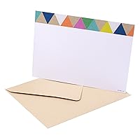 Single-Panel Notecards (Triangle Trim, 50 Cards and Envelopes)