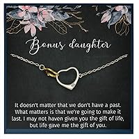 Personalized Bonus Daughter Jewelry Gifts for Bonus Daughter Gifts for Stepdaughter Necklace for Daughter in Law