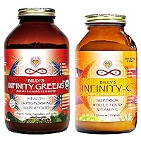 Infinity Superfood Powder Bundle Powder (34 Servings) + Infinity-C Organic Vitamin C Powder (30 Servings) | Raw, Vegan, Gluten Free, Non GMO