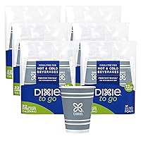 Dixie to Go Hot Beverage Cups, 12 oz, 132 Count, Assorted Designs 22 Disposable Paper Coffee Cups - 22 Count (Pack of 6)