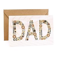 Hallmark Signature Wood Fathers Day Card or Birthday Card for Dad (Nuts and Bolts), WHITE (599RZH1009)
