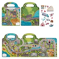 Stephen Joseph, Reusable Sticker Book for Kids Tri-Fold Scene, Preschool Learning Activities for Toddlers Ages 3-6 Birthday Gift, Travel Game for Kids, City