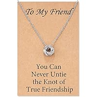 Best Friend Eternity Knot Necklace Jewelry Gifts for Women Girls, Birthday Gifts for Friends