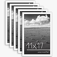 Americanflat 11x17 Picture Frame Set of 5 in White - Picture Frames Collage Wall Decor with Plexiglass Cover and Hanging Hardware - Gallery Wall Frame Set for Horizontal or Vertical Display