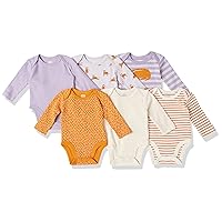 Amazon Essentials Unisex Babies' Long-Sleeve Bodysuits, Pack of 6
