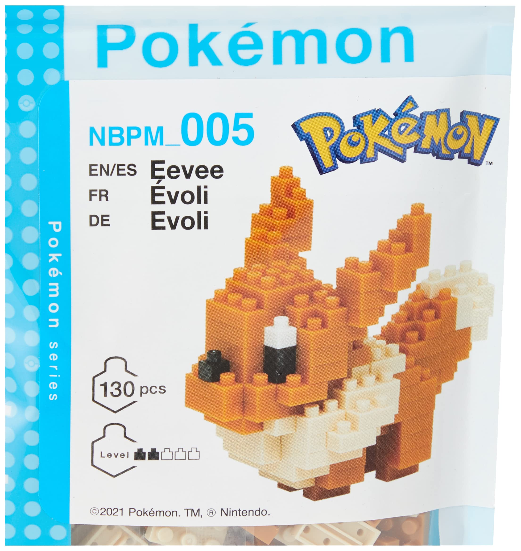 nanoblock - Eevee [Pokémon], Pokémon Series Building Kit (NBPM_005)