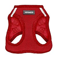 Voyager Step-in Air Dog Harness - All Weather Mesh Step in Vest Harness for Small and Medium Dogs and Cats by Best Pet Supplies - Harness (Red), S (Chest: 14.5-16