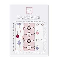 SwaddleDesigns SwaddleLite, Set of 3 Cotton Marquisette Swaddle Blankets, Premium Cotton Muslin, Cute and Calm Lite, Pastel Pink