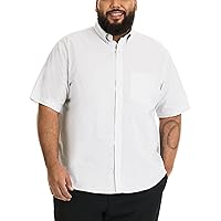 Van Heusen Mens Big And Tall Wrinkle Free Short Sleeve Button Down Check Shirt