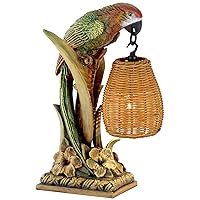 Pacific Coast Lighting Parrot Paradise Lantern Resin Table Lamp in Multi-Color