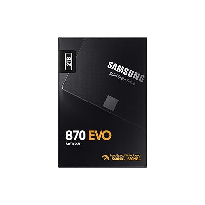SAMSUNG Electronics 870 EVO 2TB 2.5 Inch SATA III Internal SSD (MZ-77E2T0B/AM)