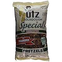 Utz Sourdough Specials Unsalted Pretzels, 16 Ounce