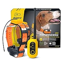 Dogtra Pathfinder 2 GPS Dog Tracker e Collar LED Light No Monthly fees Free App Waterproof Smartwatch Control Satellite Based Real Time Tracking Long Range Multiple Dogs Smartphone Required