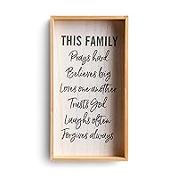 This Family Prays Hard Wooden Framed Inspriational Wall Art, 2