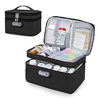 Medicine Organizer Bag for Traveling with Combination Lock, Lockable Pill Bottle Organizer Medication Travel Bag for Prescription, Medical Supplies