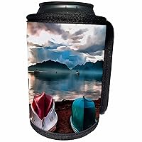 3dRose Hulls of Boats And Marmaris Winter Seascape - Can Cooler Bottle Wrap (cc-381465-1)