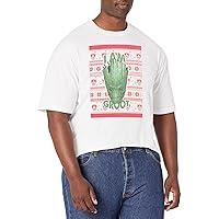 Marvel Classic Groot Xmas Sweater Men's Tops Short Sleeve Tee Shirt