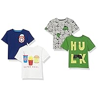 Amazon Essentials Disney | Marvel | Star Wars | Frozen Boys and Toddlers' Short-Sleeve T-Shirts (Previously Spotted Zebra)