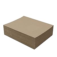 100 Chipboard Sheets 8.5 x 11 inch - 30pt (point) Medium Weight Brown Kraft Cardboard for Scrapbooking & Picture Frame Backing (.030 Caliper Thick) Paper Board | MagicWater Supply