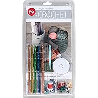 Boye I Taught Myself to Crochet Starter Kit with Instruction Booklet, Multicolor 30 Piece