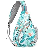ZOMAKE Sling Bag for Women Men:Small Crossbody Sling Backpack - Mini Water Resistant Shoulder Bag Anti Thief Chest Bag Daypack for Travel Hiking Outdoor Sports(Flamingo Blue)