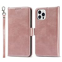 Wallet Case for iPhone 13 Pro Max/iPhone 13 Pro, Protective PU Leather Case with Card Slot Shockproof TPU Kickstand, Book Stand Flip Folio Phone Cover,Pink,pro