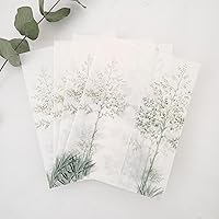 30 Pack Translucent Greenery Vellum Jackets for 5x7 invitations, Printed Vellum Paper Sleeves, Invitation Jackets for Inserts for Save the Date, Birthday, Quinceanera