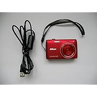 Nikon COOLPIX S4100 14 MP Digital Camera with 5x NIKKOR Wide-Angle Optical Zoom Lens and 3-Inch Touch-Panel LCD (Red)