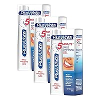 Plus White Speed Whitening Gel - Works in 5 Minutes - Professional Teeth Whitening w/Dentist Approved Ingredient (2 oz, 3 Pack)