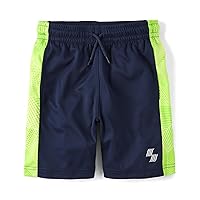 The Children's Place Boys' Basketball Shorts, Navy Print, Medium