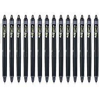 Pilot, FriXion Synergy Clicker Erasable, Refillable, Retractable Gel Ink Pens, Extra Fine Point 0.5 mm, Pack of 14, Black