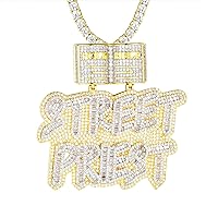 Master of Bling Mens Holy Bible Street Priest Icy Custom Hip Hop Pendant Chain