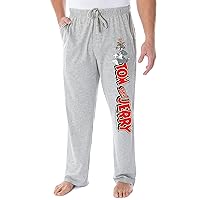 Tom And Jerry Men's Vintage Cartoon Characters And Logo Loungewear Pajama Pants