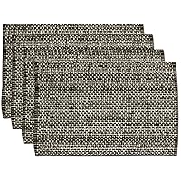 Sweet Home Collection 100% Cotton Placemats for Dining Room Rectangle Two Tone Woven Fabric 13