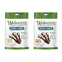 Whimzees Brushing Dental Dog Chews by Wellness | for Small, Medium and Large Breeds