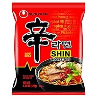 Nongshim Shin Ramyun Noodle Soup, Gourmet Spicy, 4.2 Ounce (101002379)