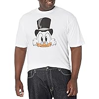 Disney Big & Tall Duck Tales Scrooge Big Face Men's Tops Short Sleeve Tee Shirt