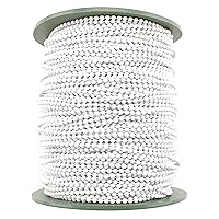CleverDelights White 2.4mm Ball Chain Spool - 330 Feet - #3 Size - Bulk Roll