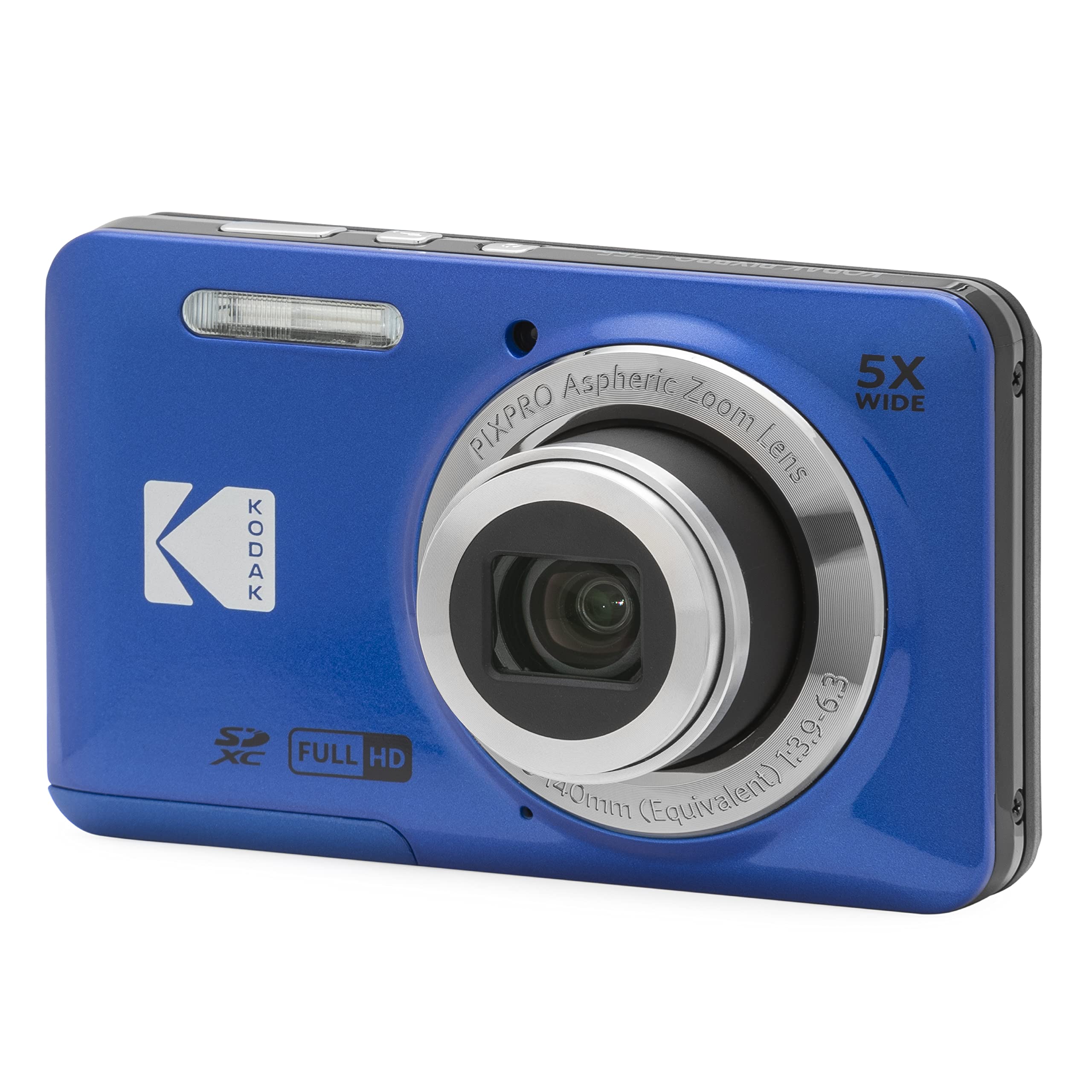 KODAK PIXPRO FZ55-BL 16MP Digital Camera 5X Optical Zoom 28mm Wide Angle 1080P Full HD Video 2.7