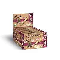 Zig-Zag 70mm Unbleached Pre Rolled Cones - 8 Pack Box | Bulk Carton of 18 Boxes (144 Cones) | Premium Quality | Slow Burn | Easy to Fill | Versatile Rolling Papers