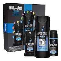 Phoenix Holiday Gift Set With Body Spray, Antiperspirant & Deodorant Stick and Body Wash for Grooming 3 count