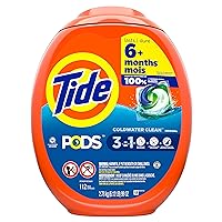 Tide PODS Laundry Detergent Coldwater Clean Original Scent,3 in 1 , 112 count, 6.12Lb