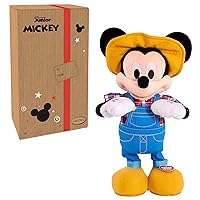 Disney Junior E-I-Oh! Mickey Mouse, Interactive Plush Toy, Sings and Plays Game, Officially Licensed Kids Toys for Ages 3 Up by Just Play
