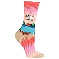 Hot Sox Women's Fun USA Travel & Cities Crew Socks-1 Pair Pack-Cool & Artistic Gifts