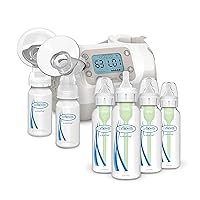 Dr. Brown's Customflow Double Electric Breast Pump and Dr. Brown's Options+ Anti-Colic Baby Bottle - 8oz - 4pk