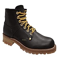 Ad Tec Women's 6in Full Grain Oiled Leather Work Boot, Black - Composite Safety Toe, Oil, Slip and Acid Resistant Outsole