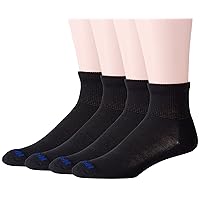 Medipeds Mens 8 Pack Diabetic Quarter Socks With Non-Binding Top