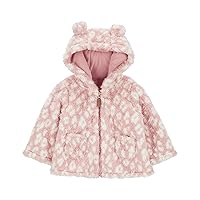 Carter's Baby Girls' Hooded Jacket (12 Months, Pink/Leopard)